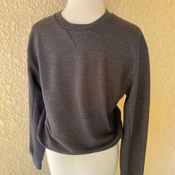 ZARA Essentials Unisex Long‎ Sleeve Sweatshirt Gray Size Small - Picture 3 of 13